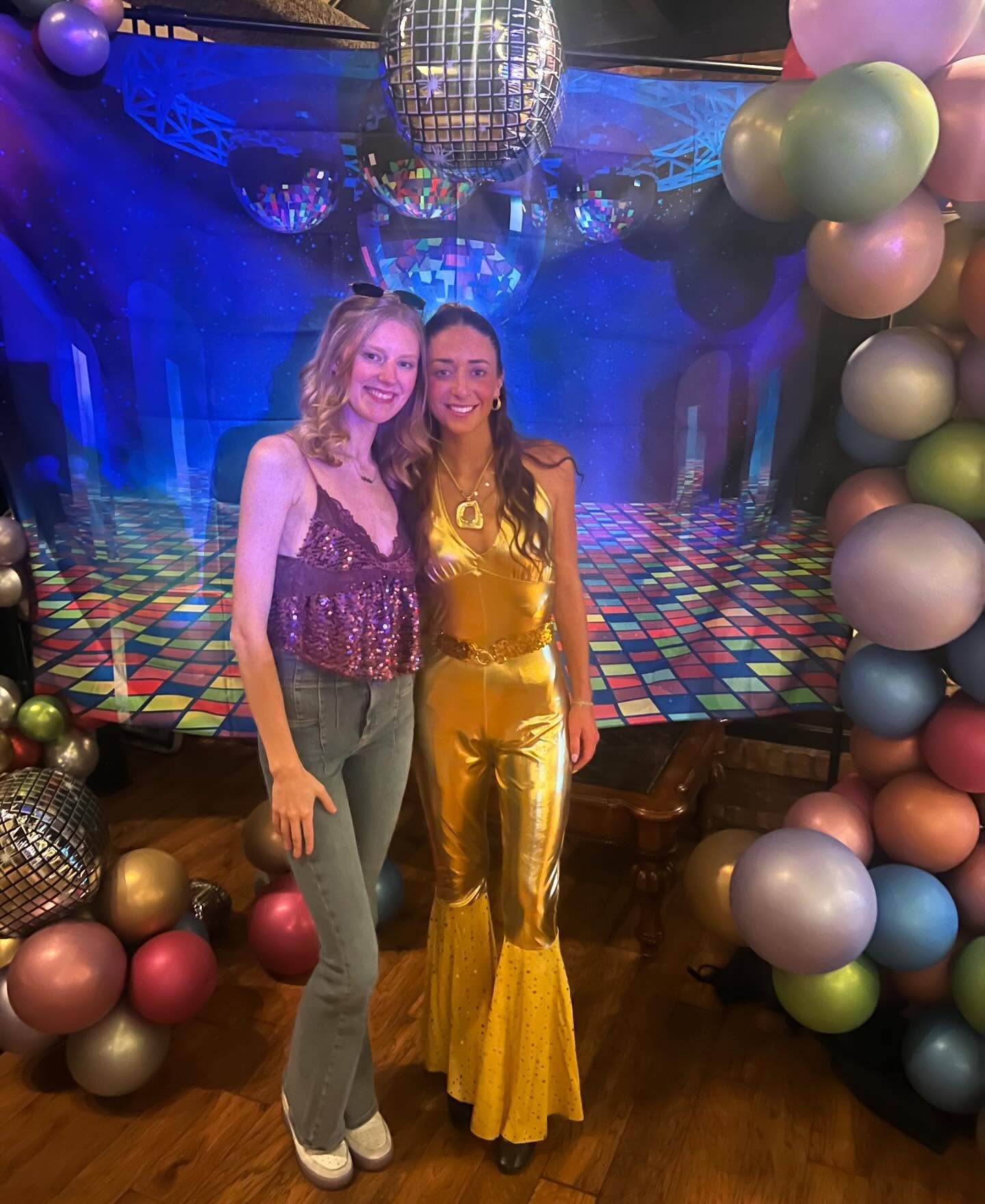 Colorful themed DJ party atmosphere for an 1980s MTV dance party